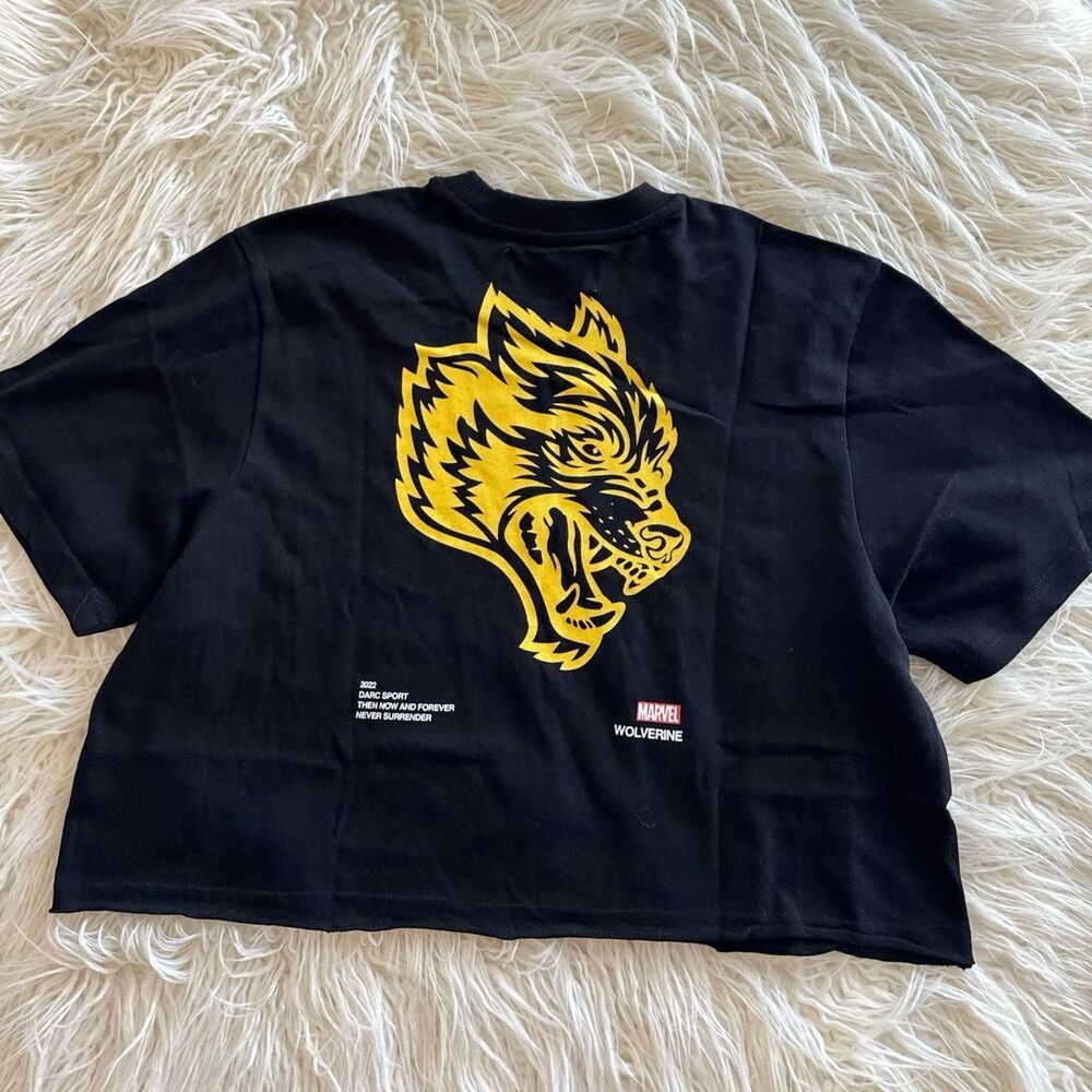 Darc Sport x Marvel Wolverine Rage Cropped T-Shirt Black Size Large - Picture 6 of 12
